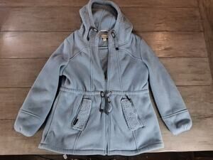 Koolaburra by UGG Women's Hooded Sherpa Jacket Size XL Color Light Blue Soft